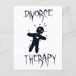 Divorce Therapy - Funny Voodoo Doll Vykort