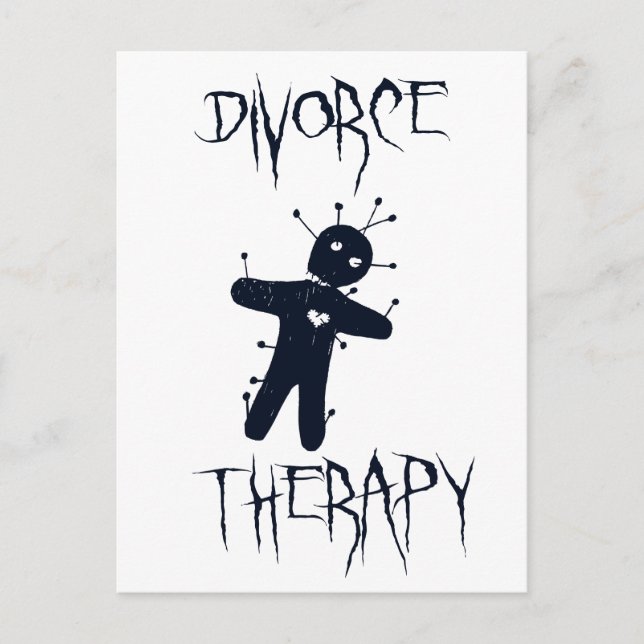 Divorce Therapy - Funny Voodoo Doll Vykort (Framsida)