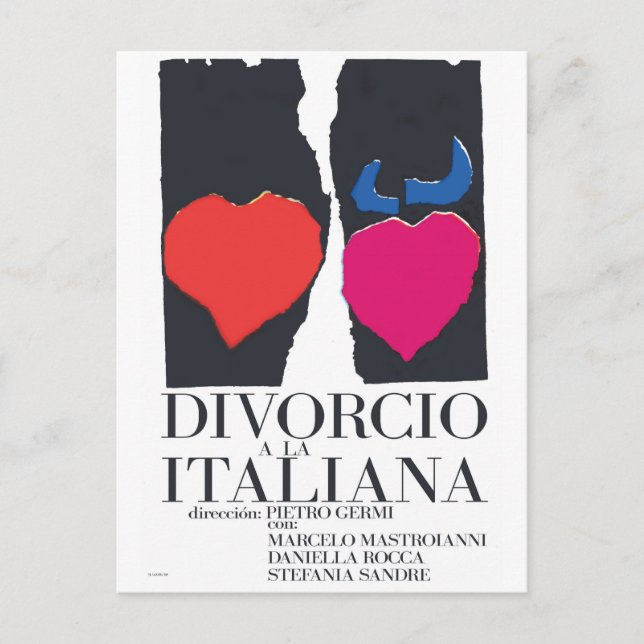 Divorcio a la Italiana Vykort (Framsida)