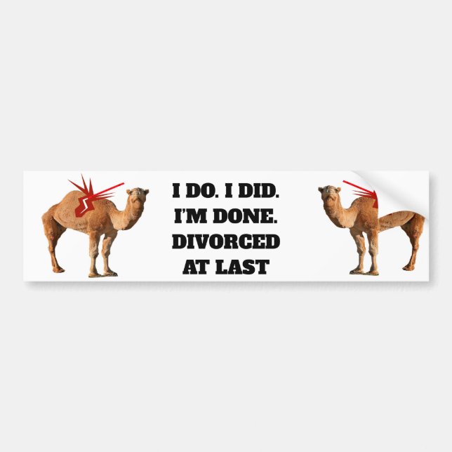 DIVORKAT VID DEN SISTA Bumperetiketten Bildekal (Framsidan)