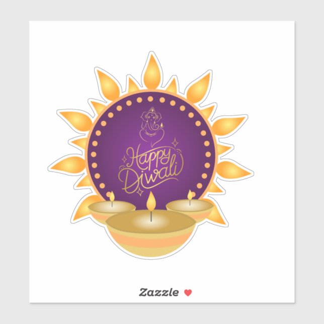 Diwali Anpassningsbar-cut Vinyl Sticker Klistermärken (Ark)