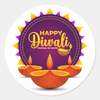 Diwali-dekal Runt Klistermärke