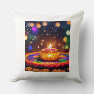 Diwali Diya Light Lamp Auspicious tillfälle Kudde