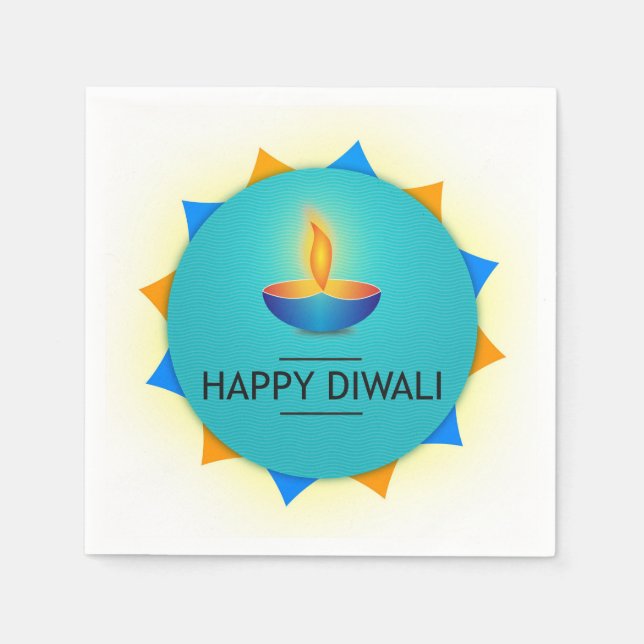 Diwali Diya Napkins Pappersservett (Framsidan)
