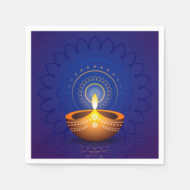 Diwali Diya Napkins Pappersservett (Framsidan)