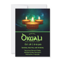 Diwali Diyas med Blue och Teal