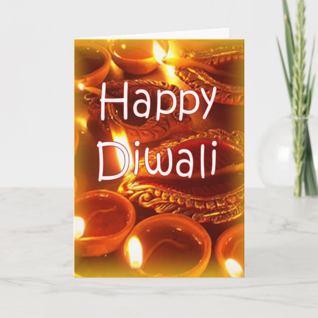 Diwali diyaskort kort (Framsida)