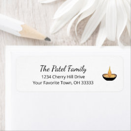 Diwali Elegant Diya Lamp Flame Returadress Returadress Etikett