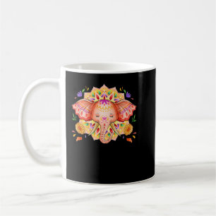 Diwali Elephant Illustration Deepavali Hindu Festi Kaffemugg