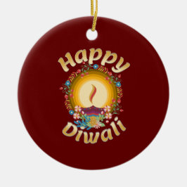 Diwali Festival Ljus Hindu Sikh Jain Julgransprydnad Keramik