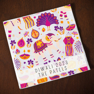 Diwali Festival Ljus Napkin Pappersservett