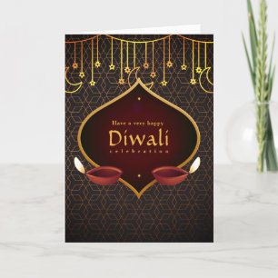 Diwali Firande Family Photo Hälsning Helgkort