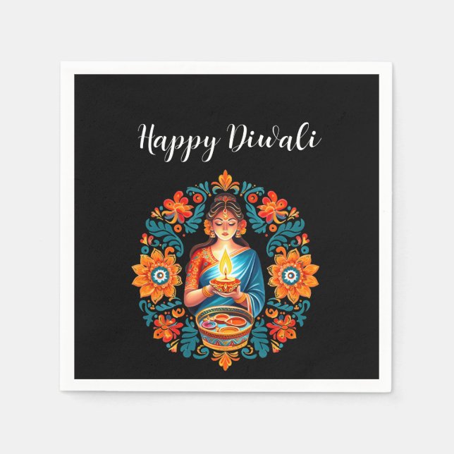 Diwali firande pappersservett (Framsidan)