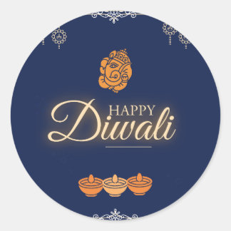Diwali Firande Party Runt Klistermärke