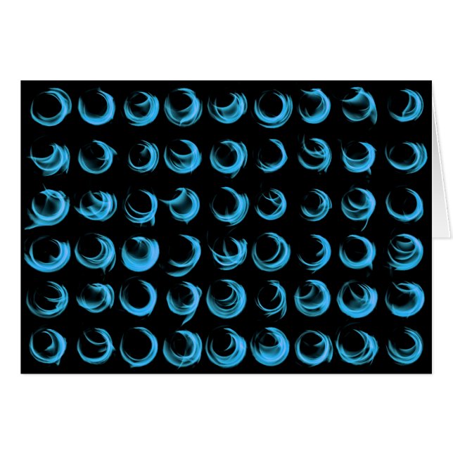 Diwali Flaming Blue Hälsningskort (Framsidan Horizontal)