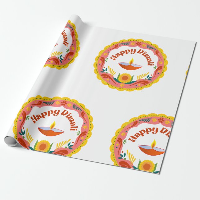 Diwali Gift Wrapping  Presentpapper (Utrullad)
