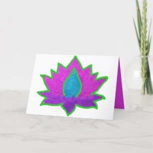 Diwali glitter lotus helgkort