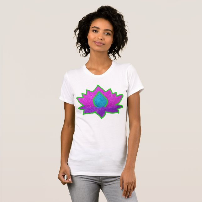 Diwali glitterlotus t shirt (Hel framsida)