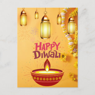 Diwali Greeting Card - festival för Ljus Önskemål Vykort