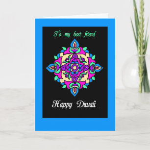 Diwali Greeting Card för en bästa vän Kort