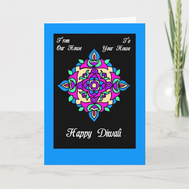 Diwali Greeting Card från vårt hus till dina Kort (Framsida)