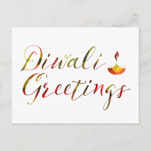 diwali hälsning bokeh vykort