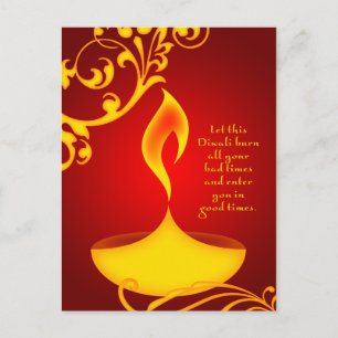 diwali hälsning elegant Light inspirationcitat Vykort