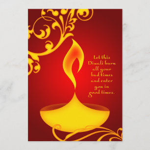 Diwali hälsning: elegant light kort