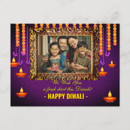 Diwali hälsning traditionell foto  Kort