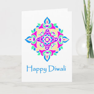 Diwali hälsningkort med det Rangoli mönster Kort
