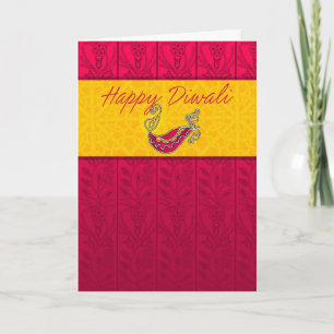 Diwali hälsningkort med lampan helgkort