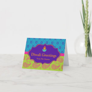 Diwali hälsningkort med redigerbar text kort