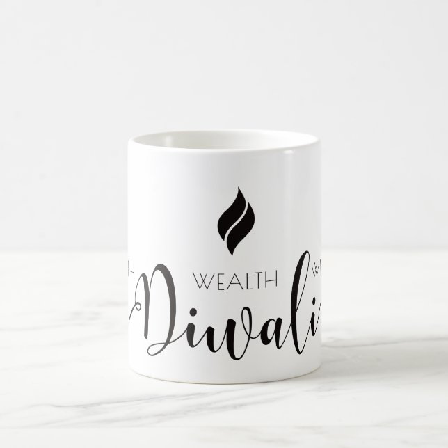 Diwali Health Wealth Wisdom Kaffemugg (Center)
