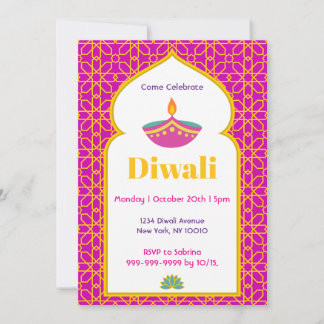 Diwali-inbjudan till Party-kort Julkort