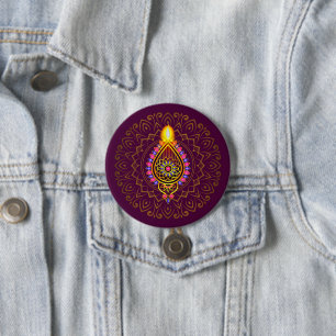 Diwali Jeweled Diya Candle Design Mandala Lila Knapp