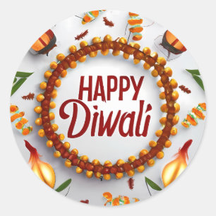 Diwali-klistermärke för gåvor runt klistermärke