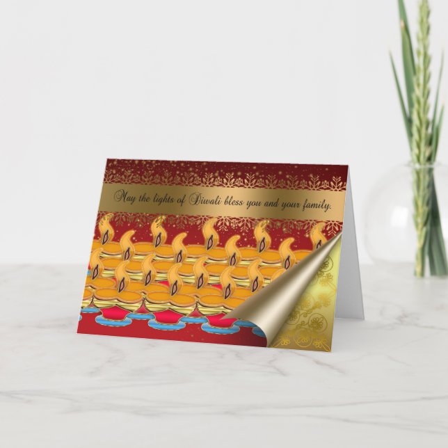 Diwali kort, lyckliga Diwali Kort (Framsida)