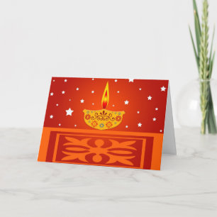 Diwali lampa - kort
