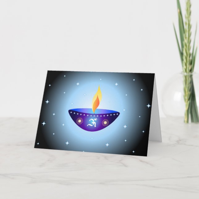 Diwali lampa - kort (Framsida)