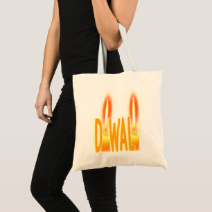 Diwali Ljus Funny Candlelight Typography Tygkasse