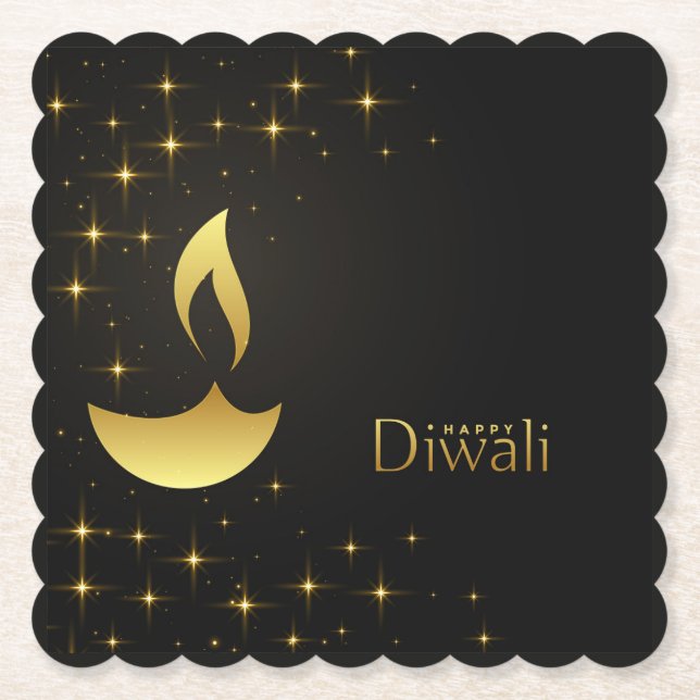 Diwali med Diya Underlägg Papper (Framsida)