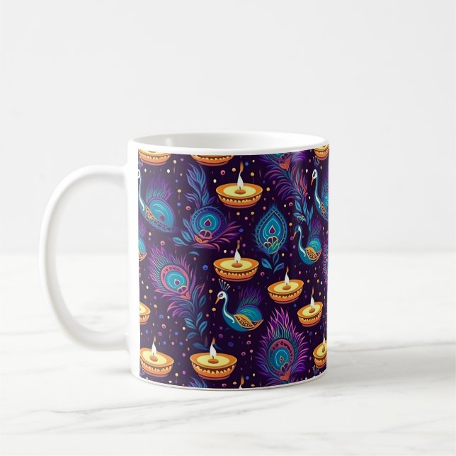 Diwali Midnatt Skenhet Kaffemugg (Vänster)