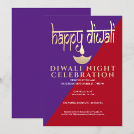 Diwali Night Firande of Light Inbjudningar