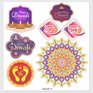 Diwali och rangoli set klistermärken