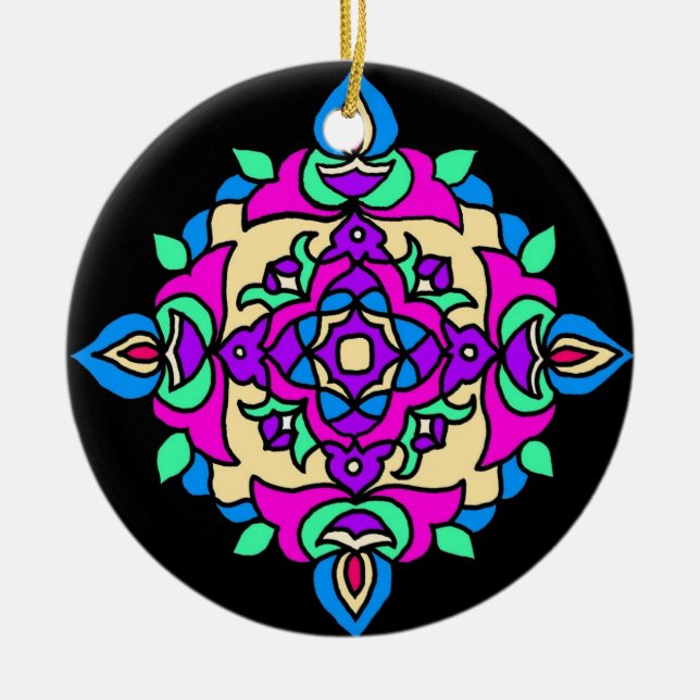 Diwali Ornament med Rangoli Mönster (Framsidan)