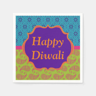 Diwali Pappersservett i färgrikt indiskt mönster