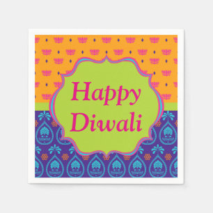 Diwali Pappersservett i färgrikt indiskt mönster