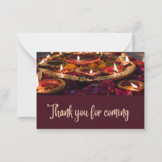 Diwali Party - Tack för att du kom Anteckningskort