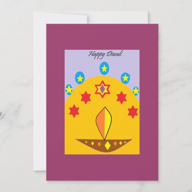 Diwali partyinbjudan inbjudningar (Framsida)