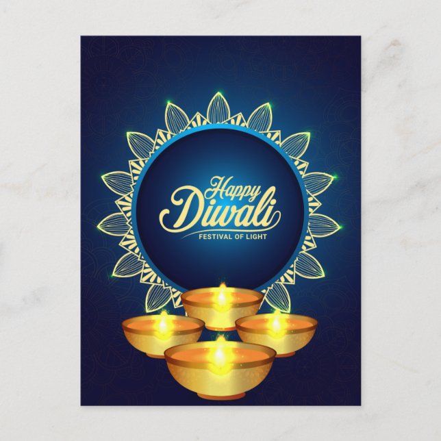 Diwali Postcard Vykort (Framsida)